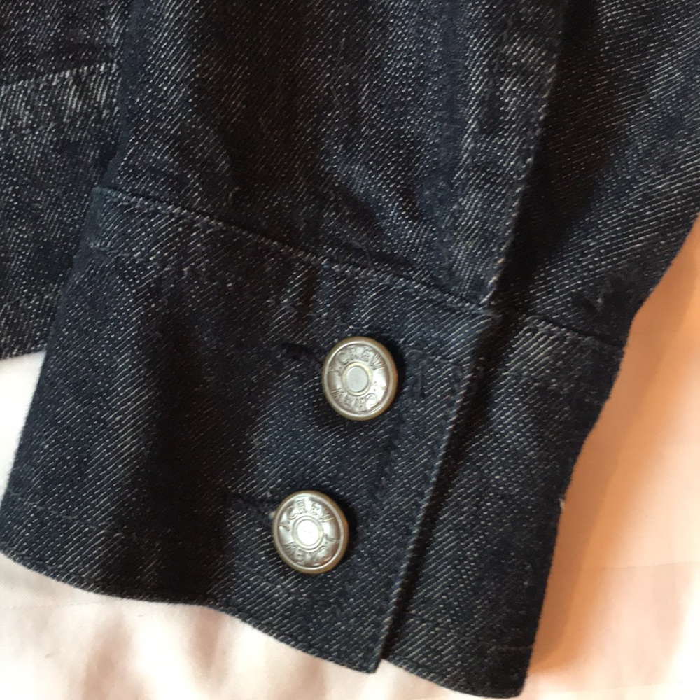 J Crew dark wash stretch denim jacket EUC - Picture 3 of 6